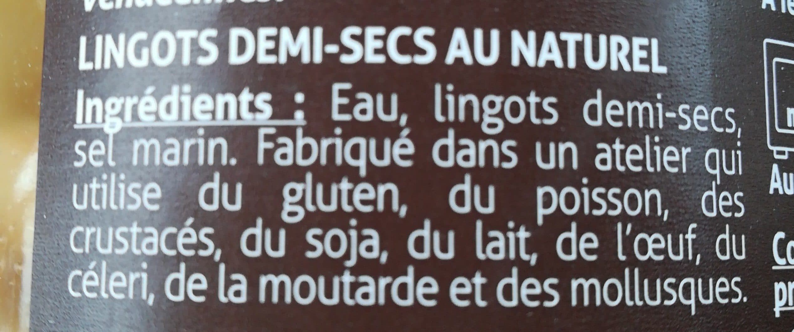 les recettes d'autrefois Lingots demi secs au naturel GASTROMER packshot