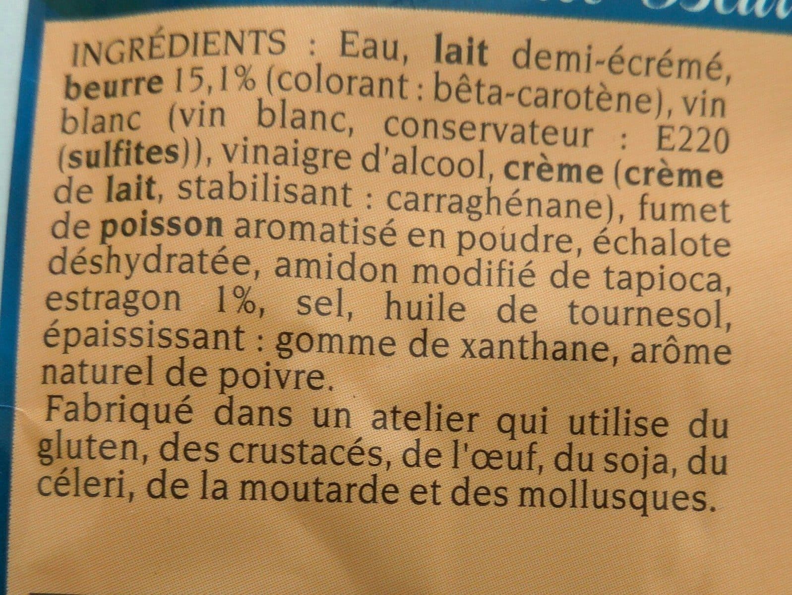 Open Food Facts Sauce beurre estragon packshot