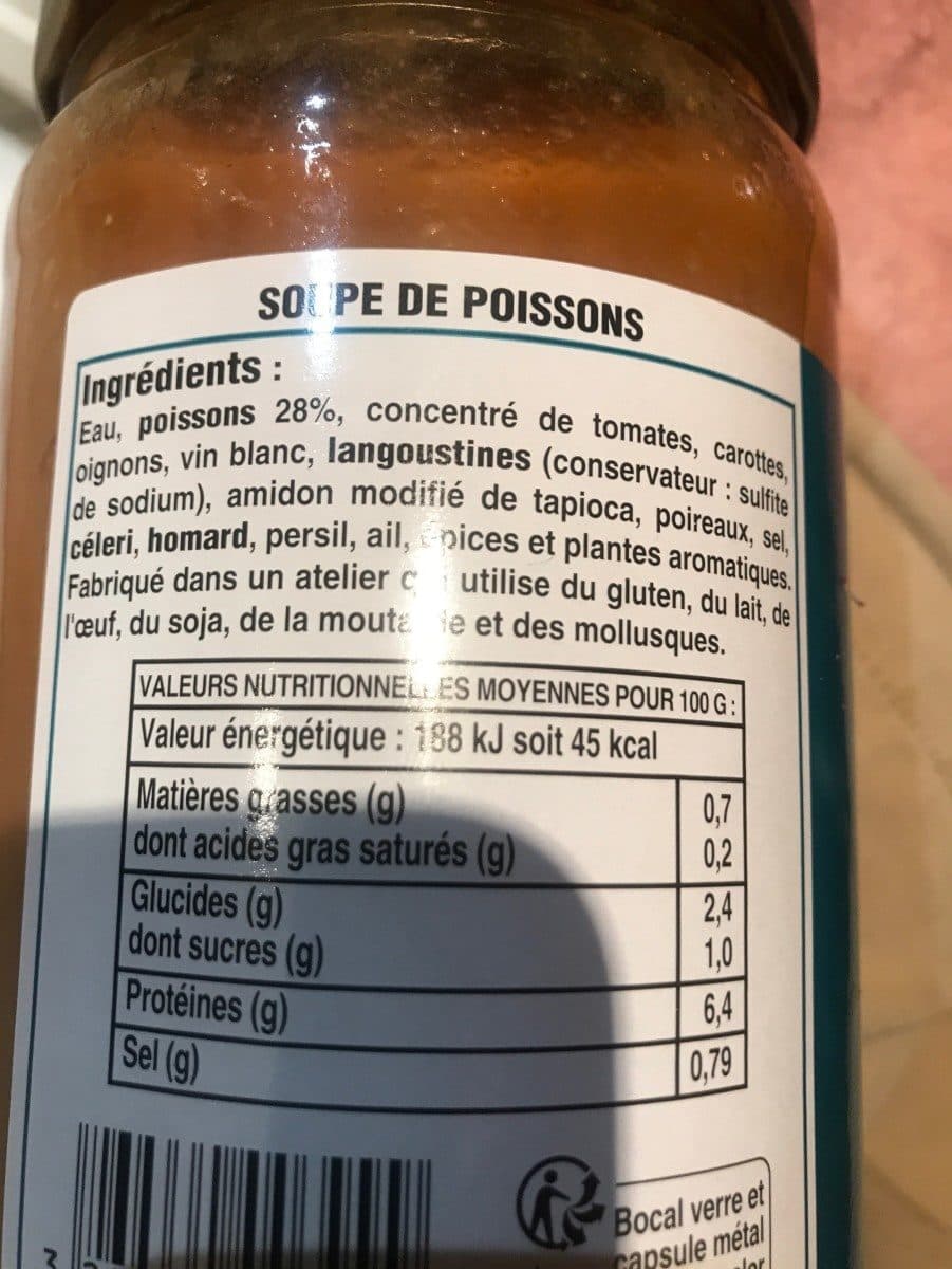 Open Food Facts Soupe de poissons packshot