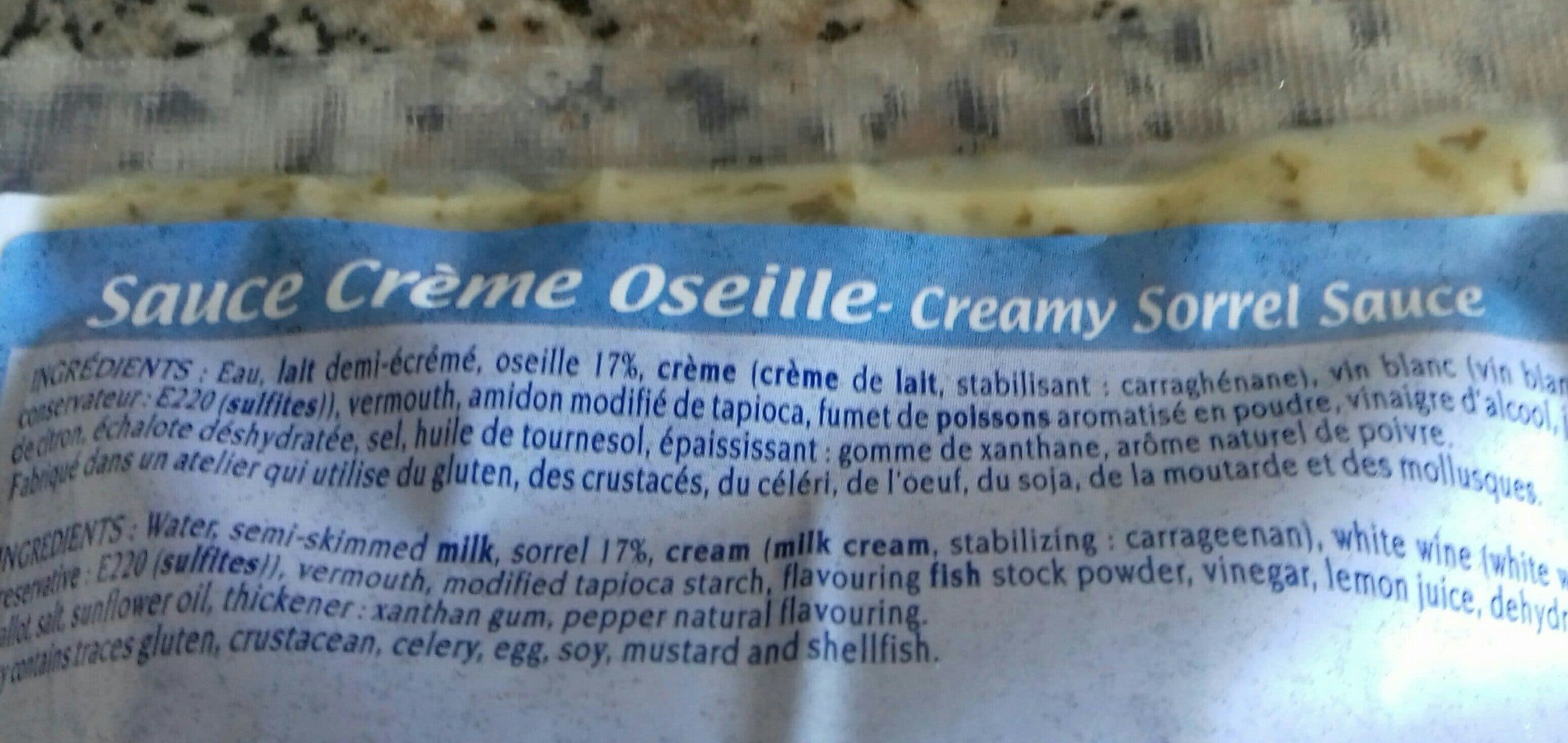 Open Food Facts Sauce à L'oseille packshot