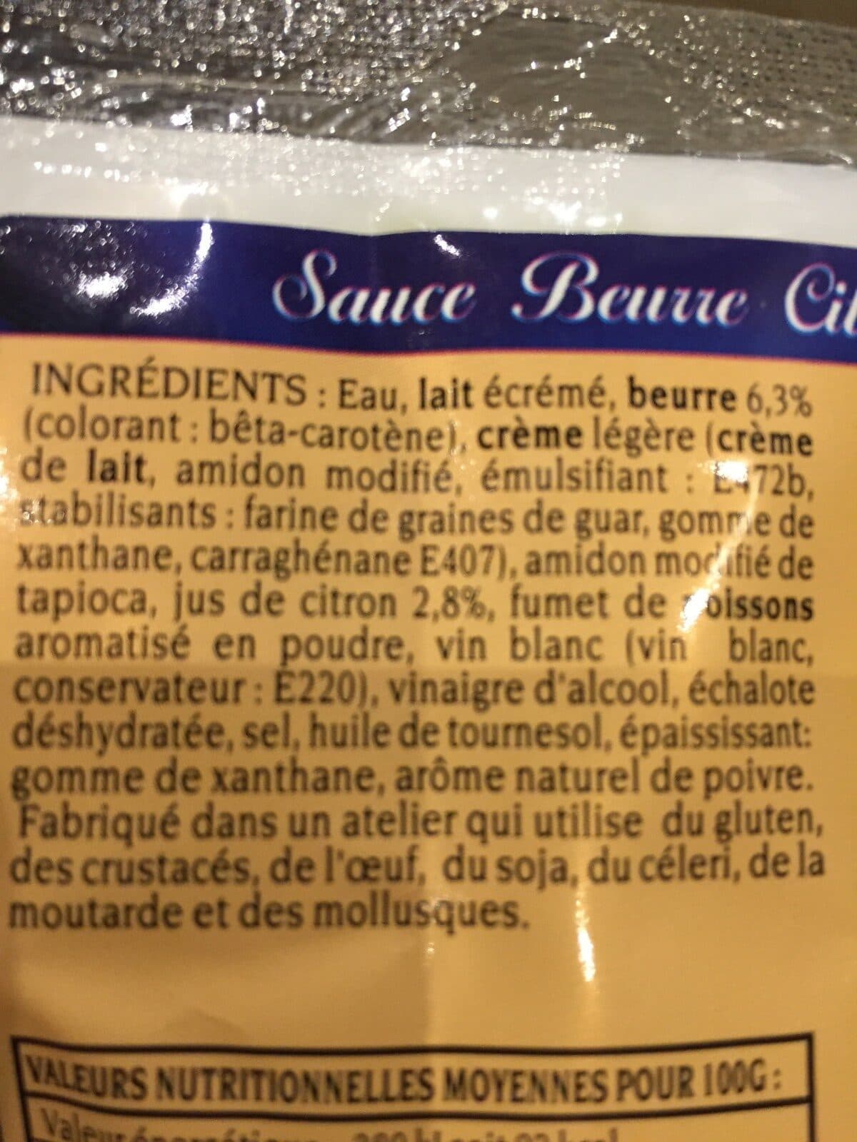 Gastromer Sauce beurre citroné packshot