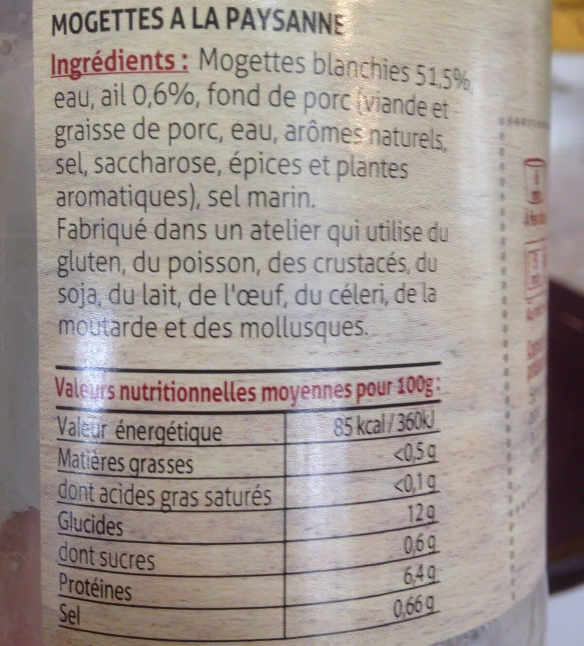 Open Food Facts Mogettes packshot