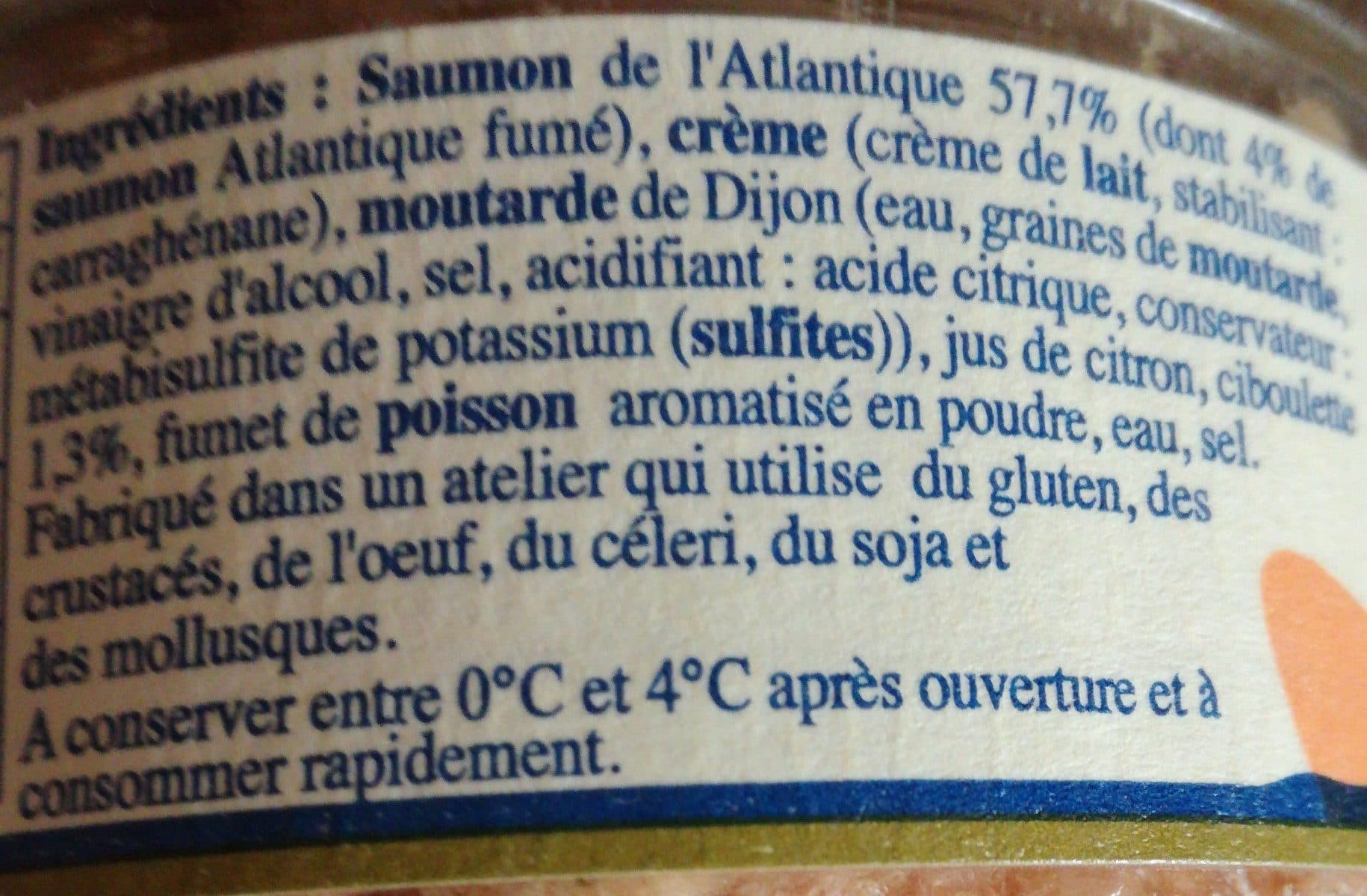 Open Food Facts Rillettes de saumon à la ciboulette packshot