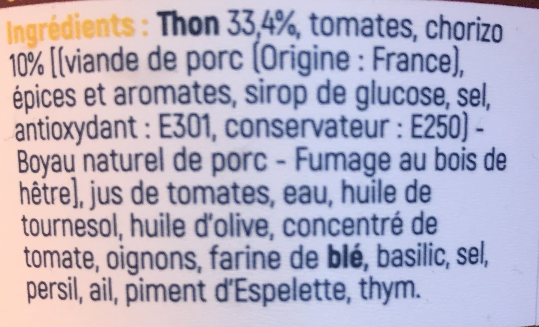 Gastromer Les émiettés - thon chorizo packshot
