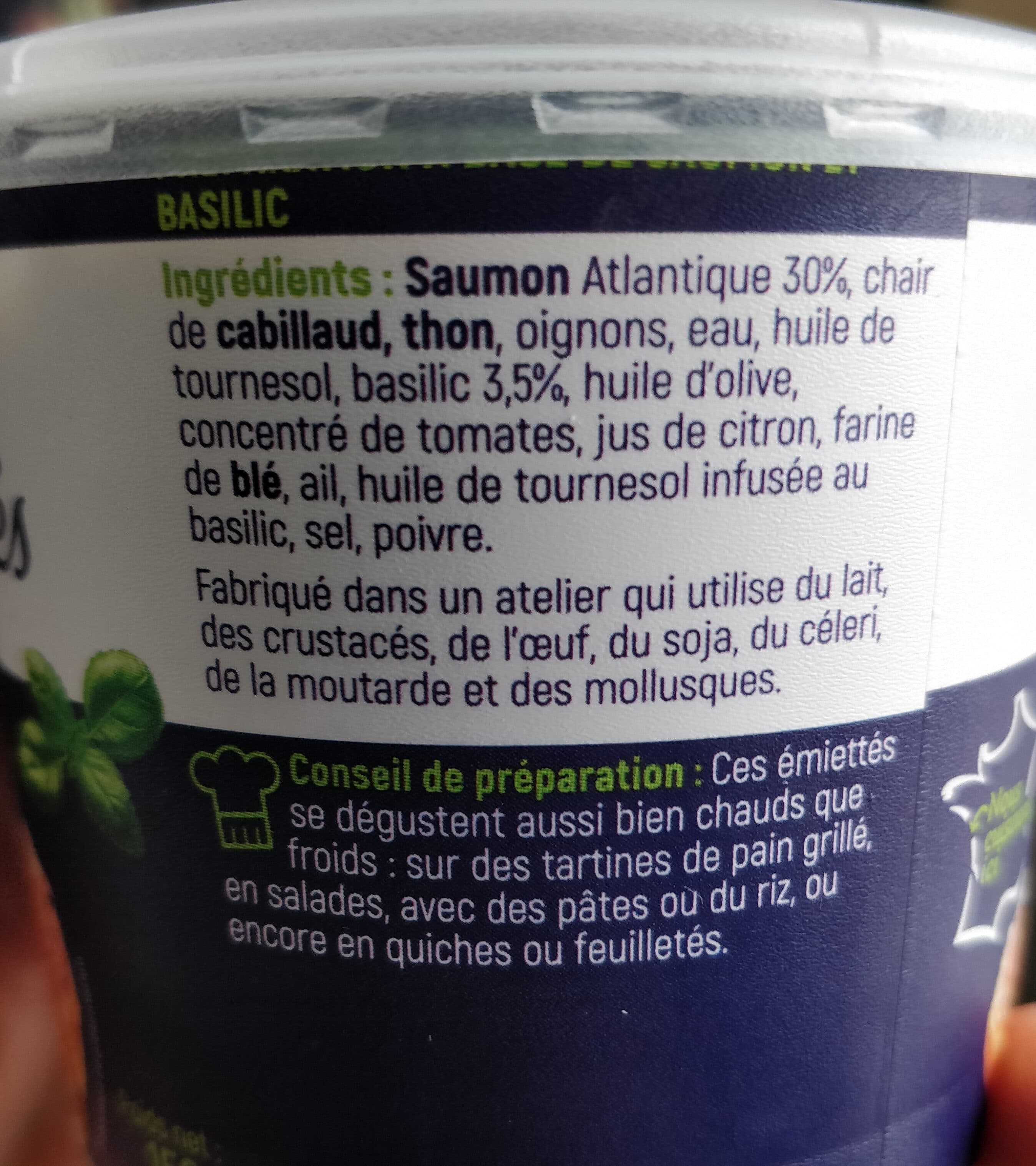 Gastromer Emiettes Saumon Basilic packshot