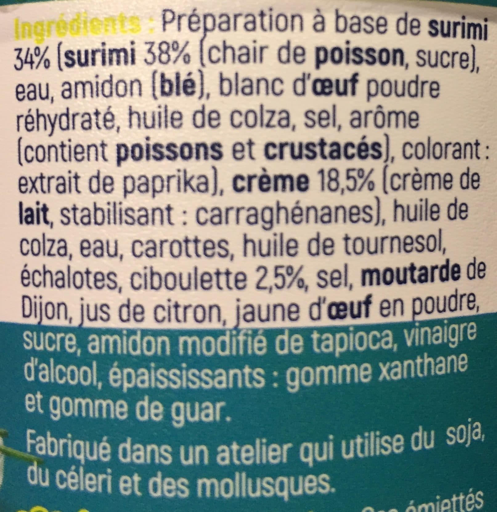 Gastromer Emiettés surimi crème ciboulette GASTROMER packshot