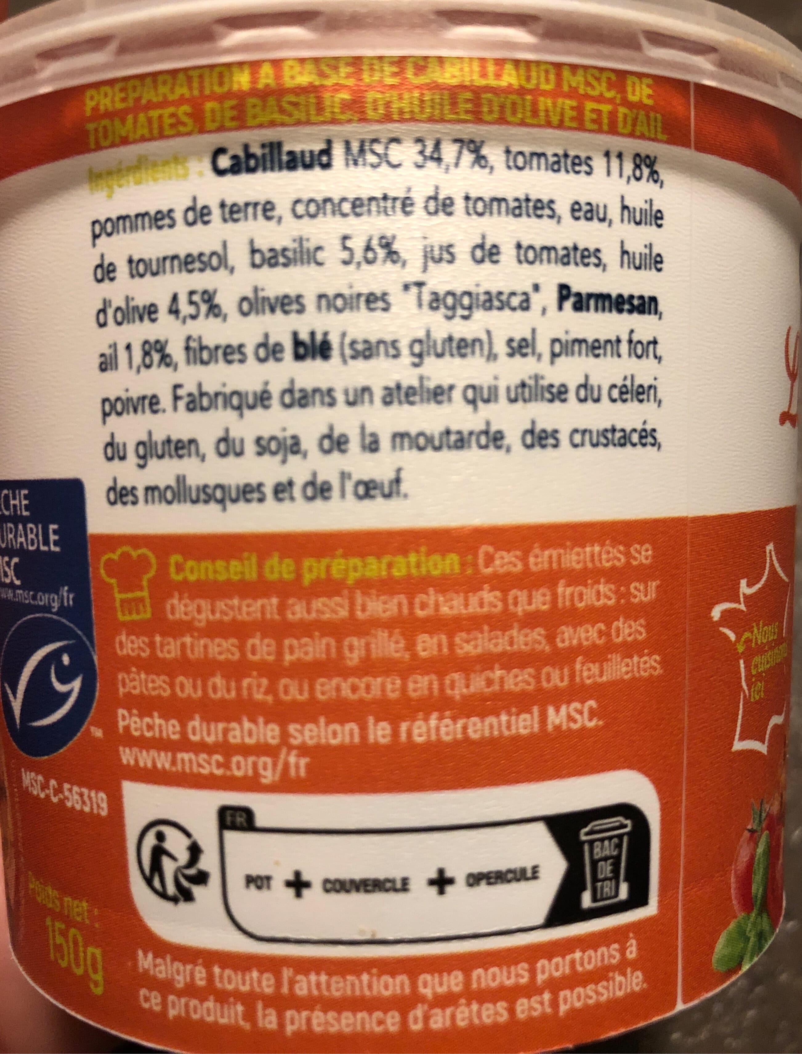 GASTROMER Emiettés de cabillaud au pesto rouge GASTROMER packshot