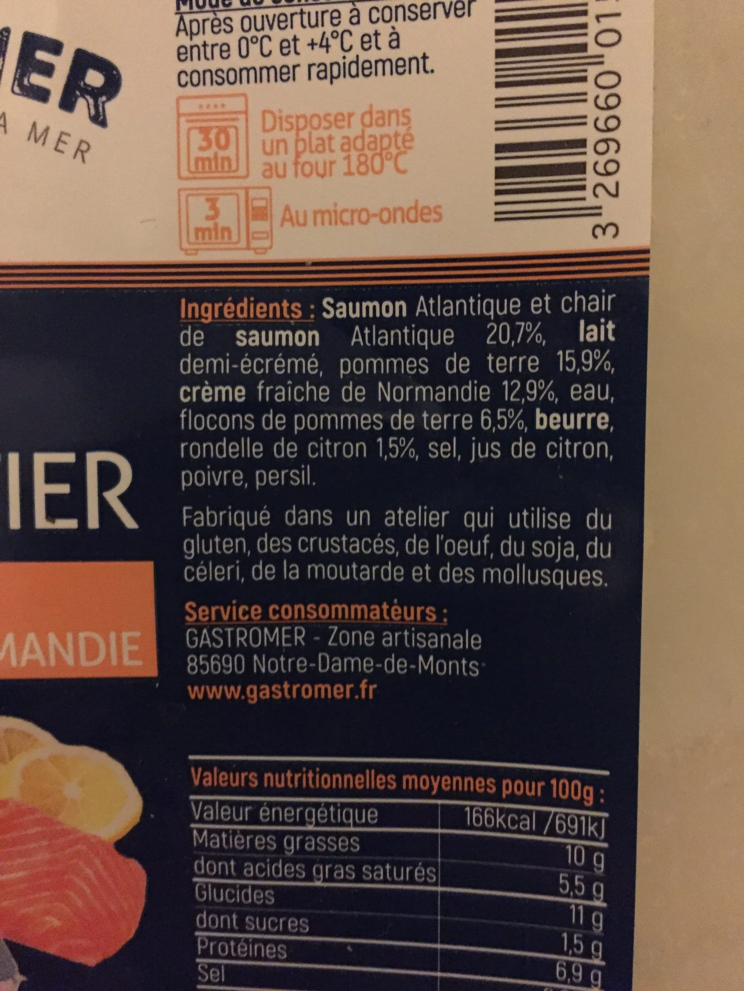 Gastromer Parmentier de saumon packshot