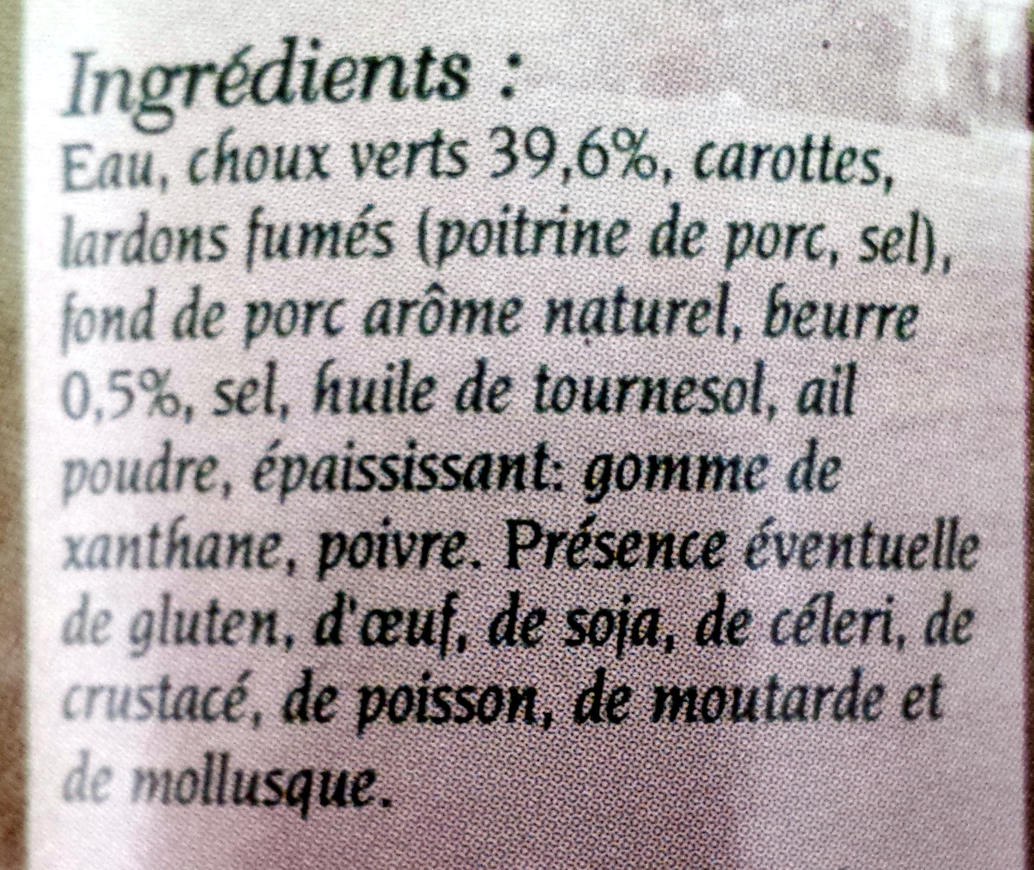Les recettes d'autrefois Embeurrée de choux à la Vendeenne packshot