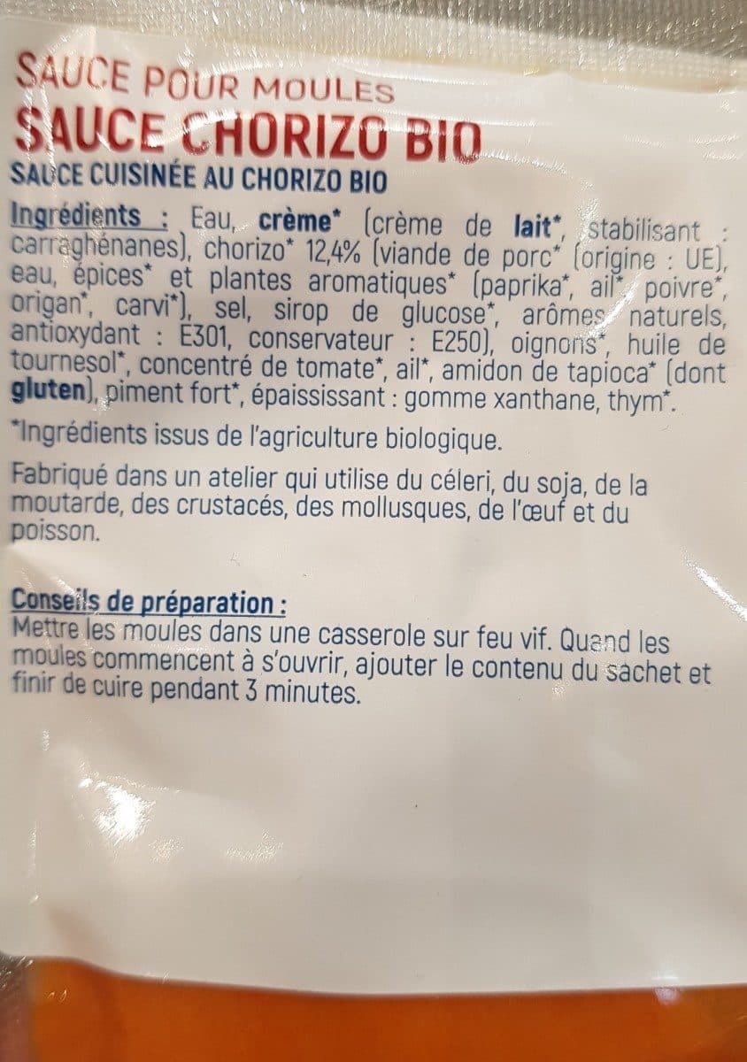 Gastromer sauce pour moules chorizo packshot