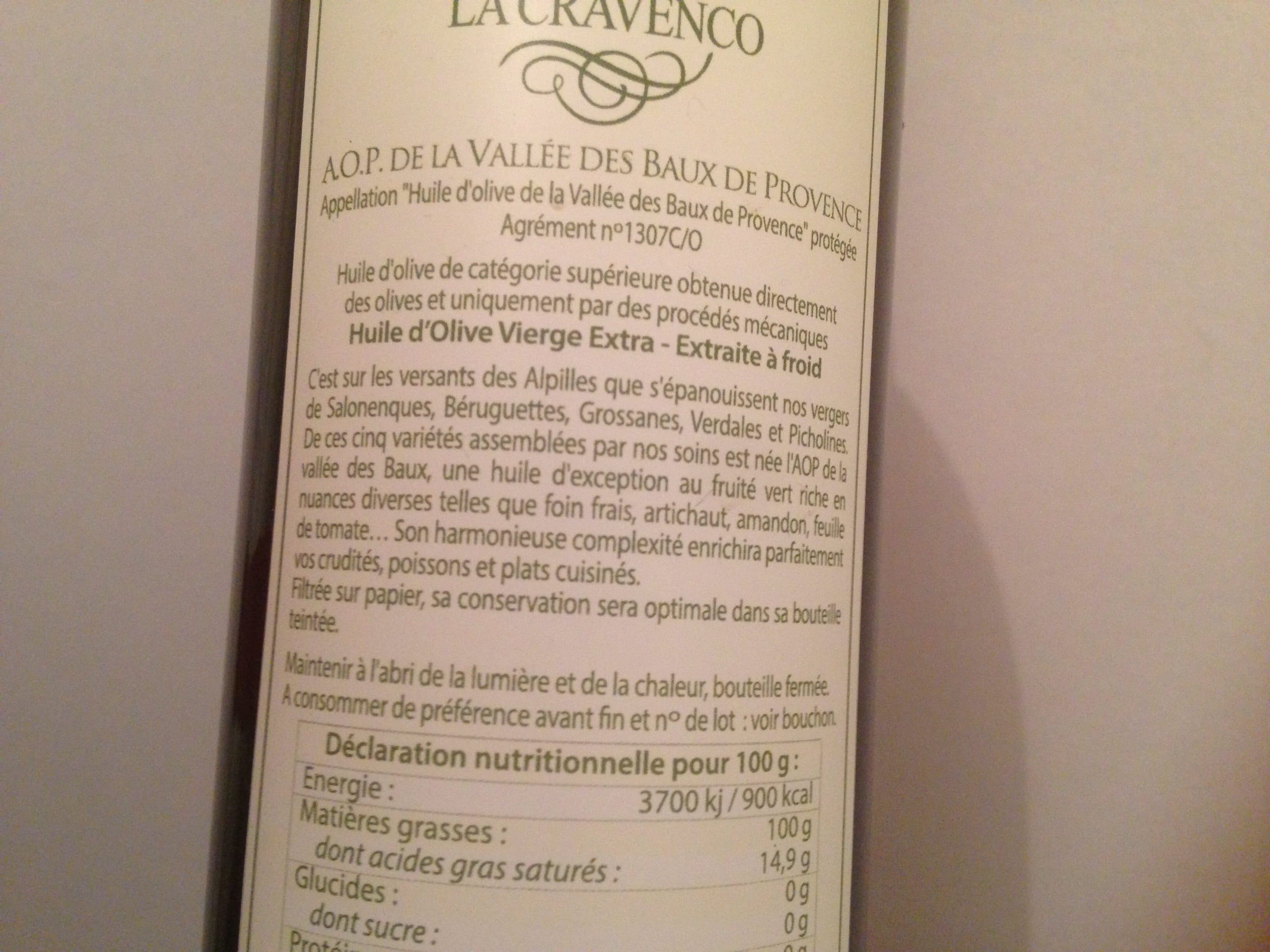 Moulin La Cravenco Huile d'Olive packshot