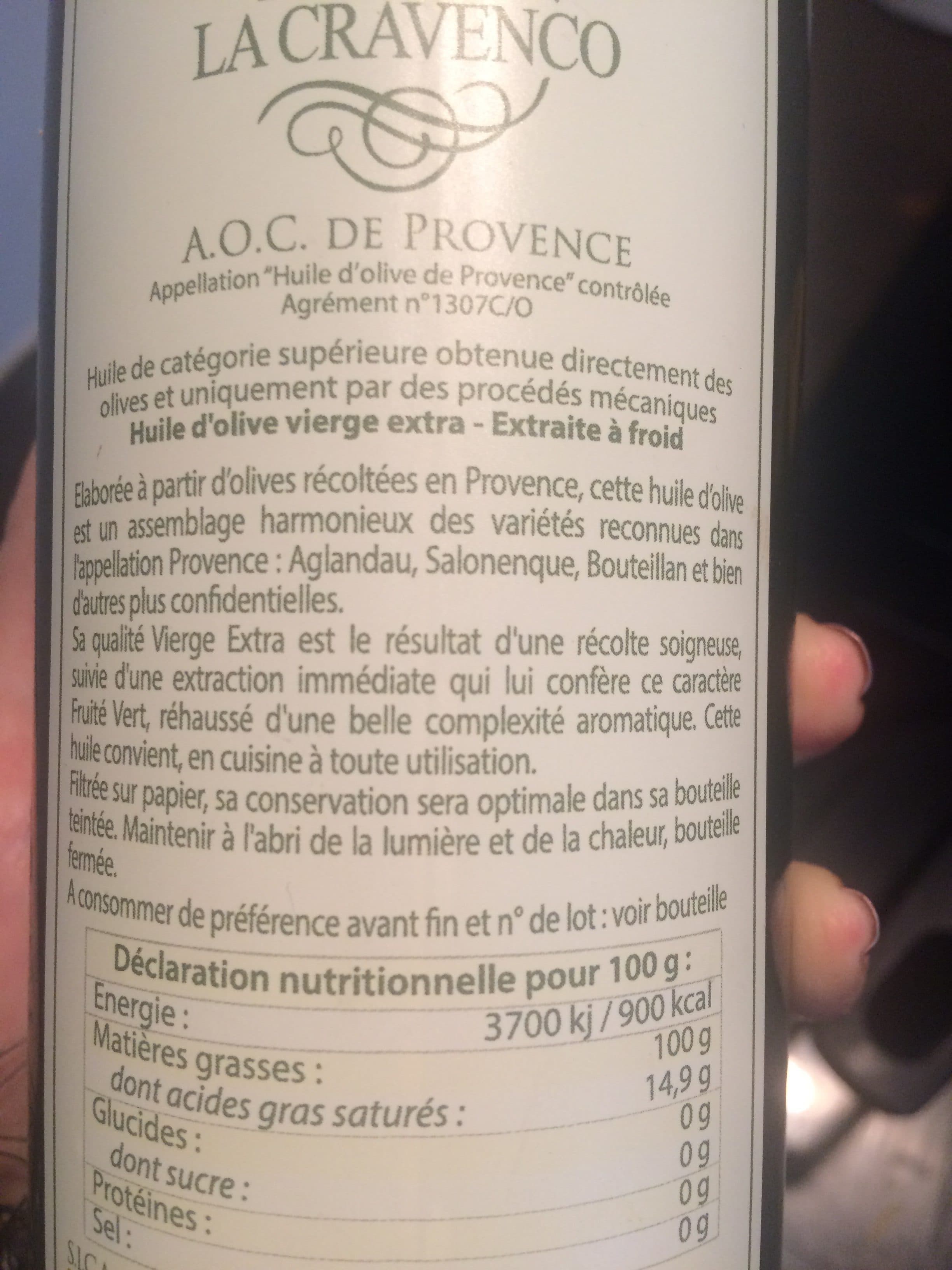 Sica Oleicole De La Vallee Des Baux Moulin la Cravenco packshot