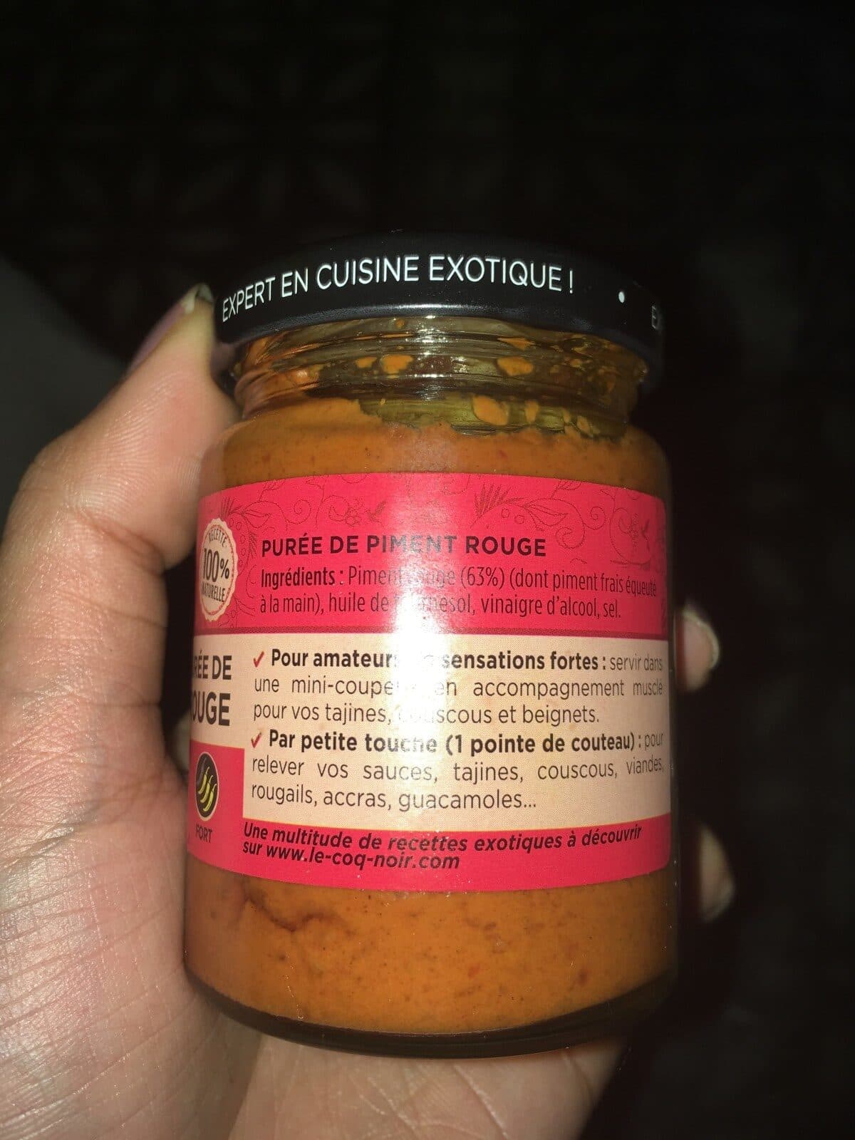 Le coq noir Purée De Piment Rouge Fort packshot