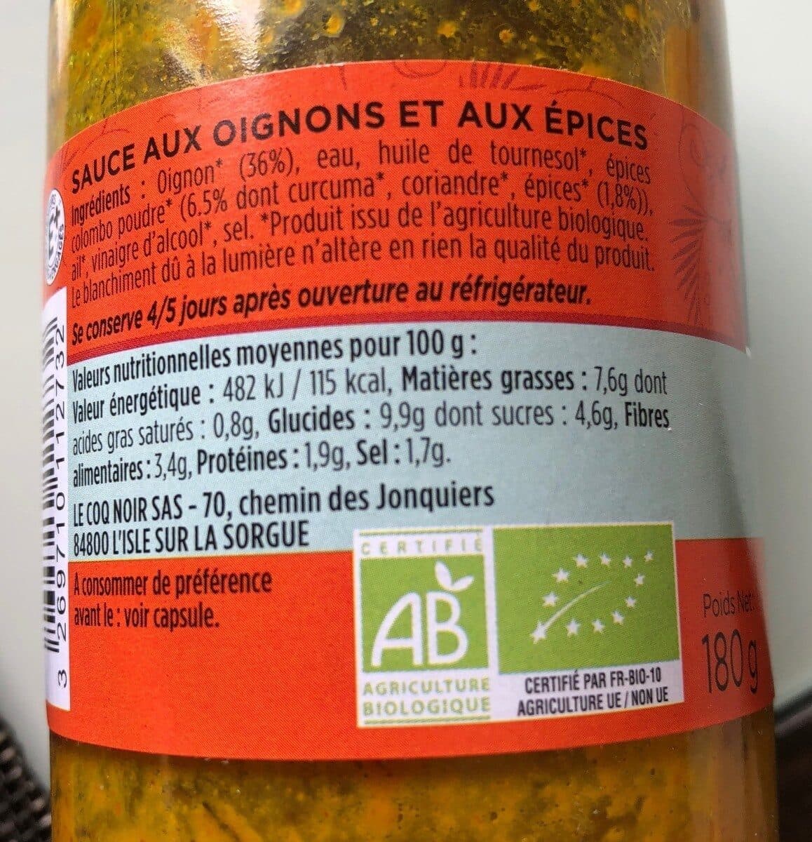 Le Coq Noir Sauce Colombo packshot