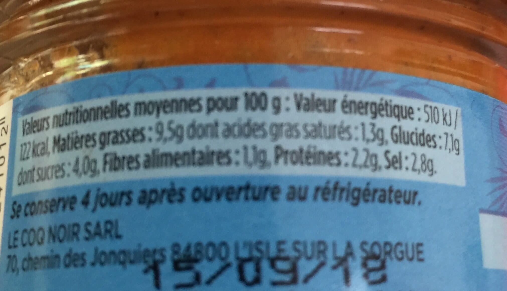 Le Coq Noir Crème De Poivron Noisette Et Cardamome packshot