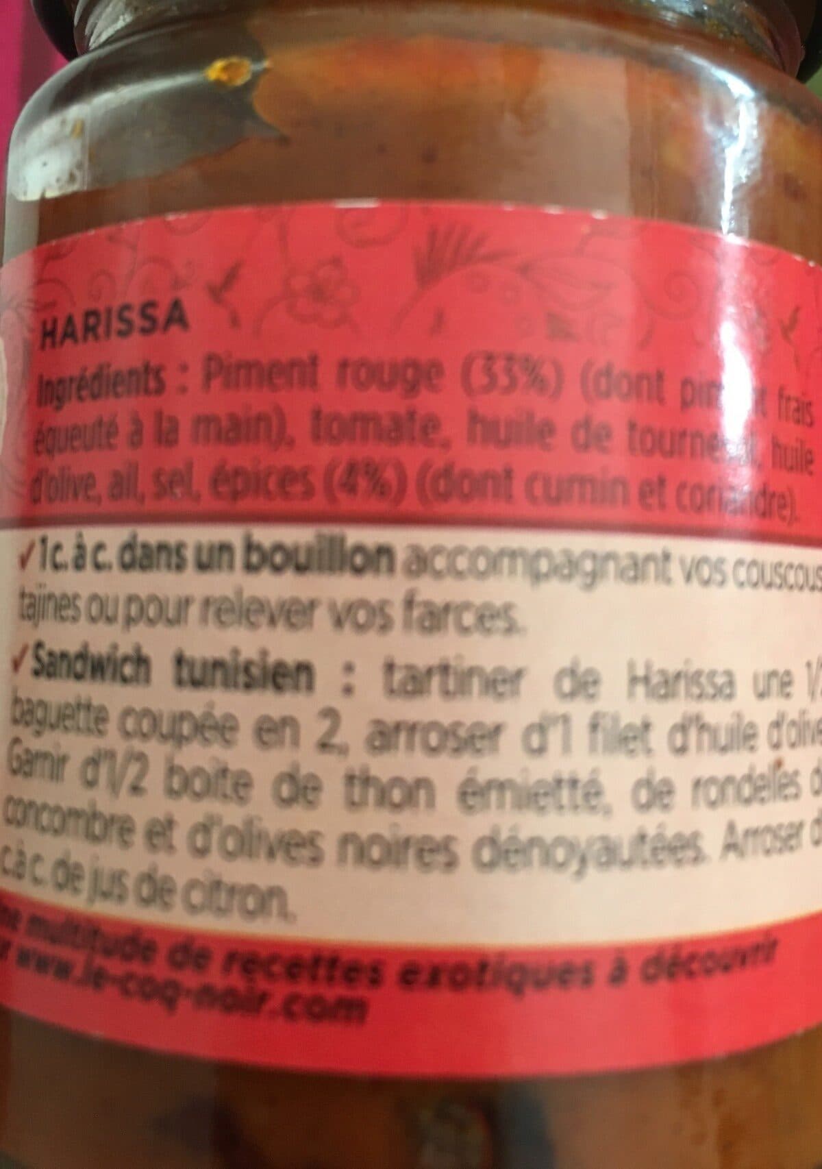 Le coq noir Harissa packshot
