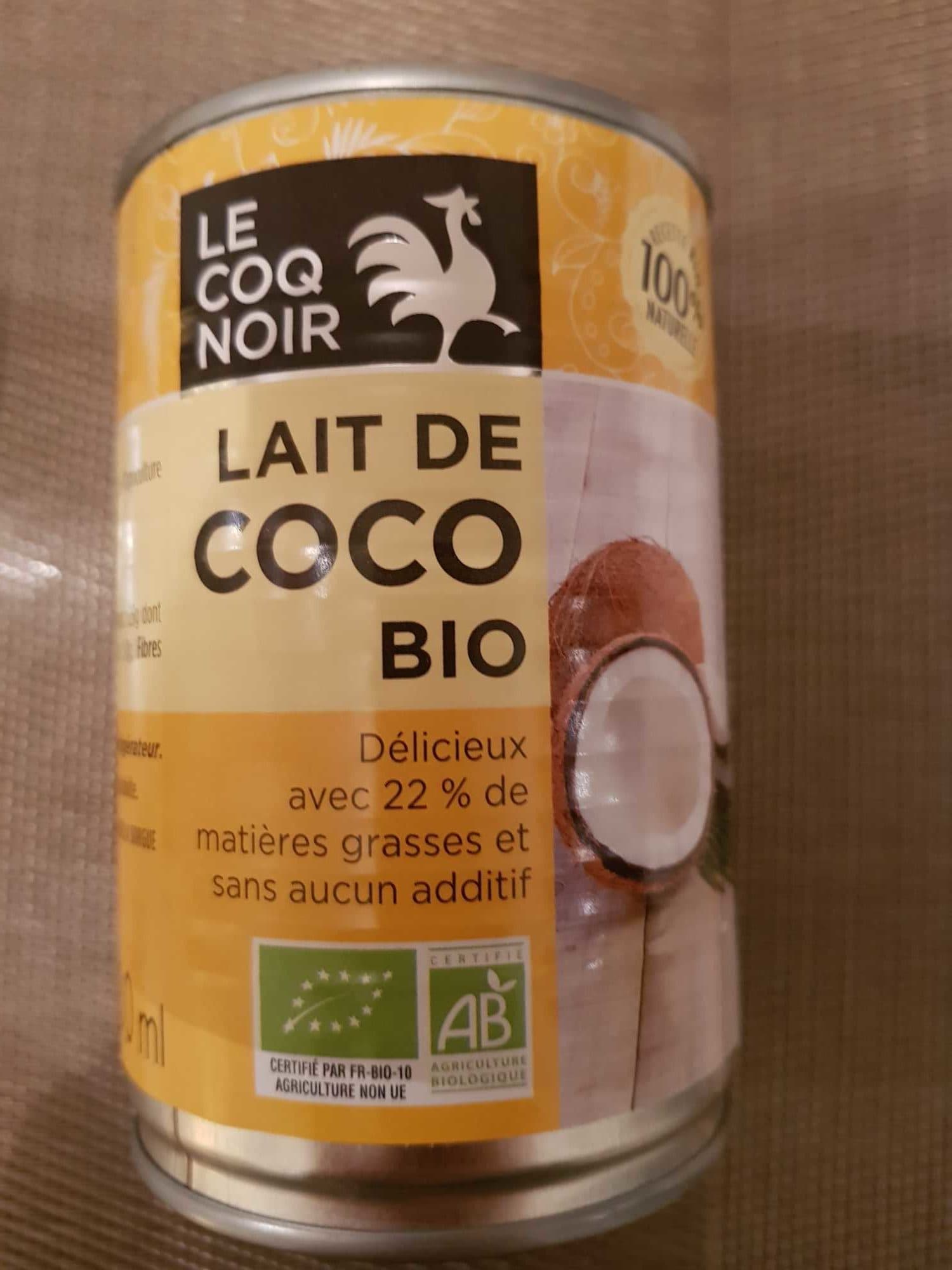 Le Coq Noir Lait de Coco Bio packshot