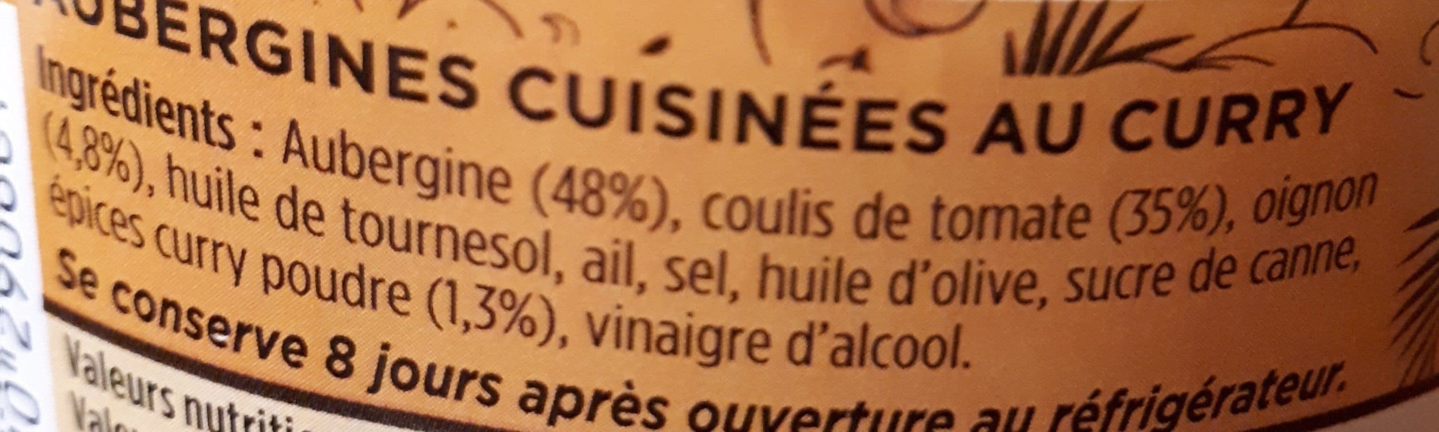 Le Coq Noir Aubergines cuisinées au curry packshot