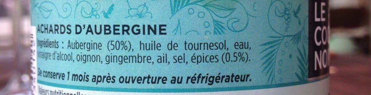 LE COQ NOIR Achards d'aubergine packshot
