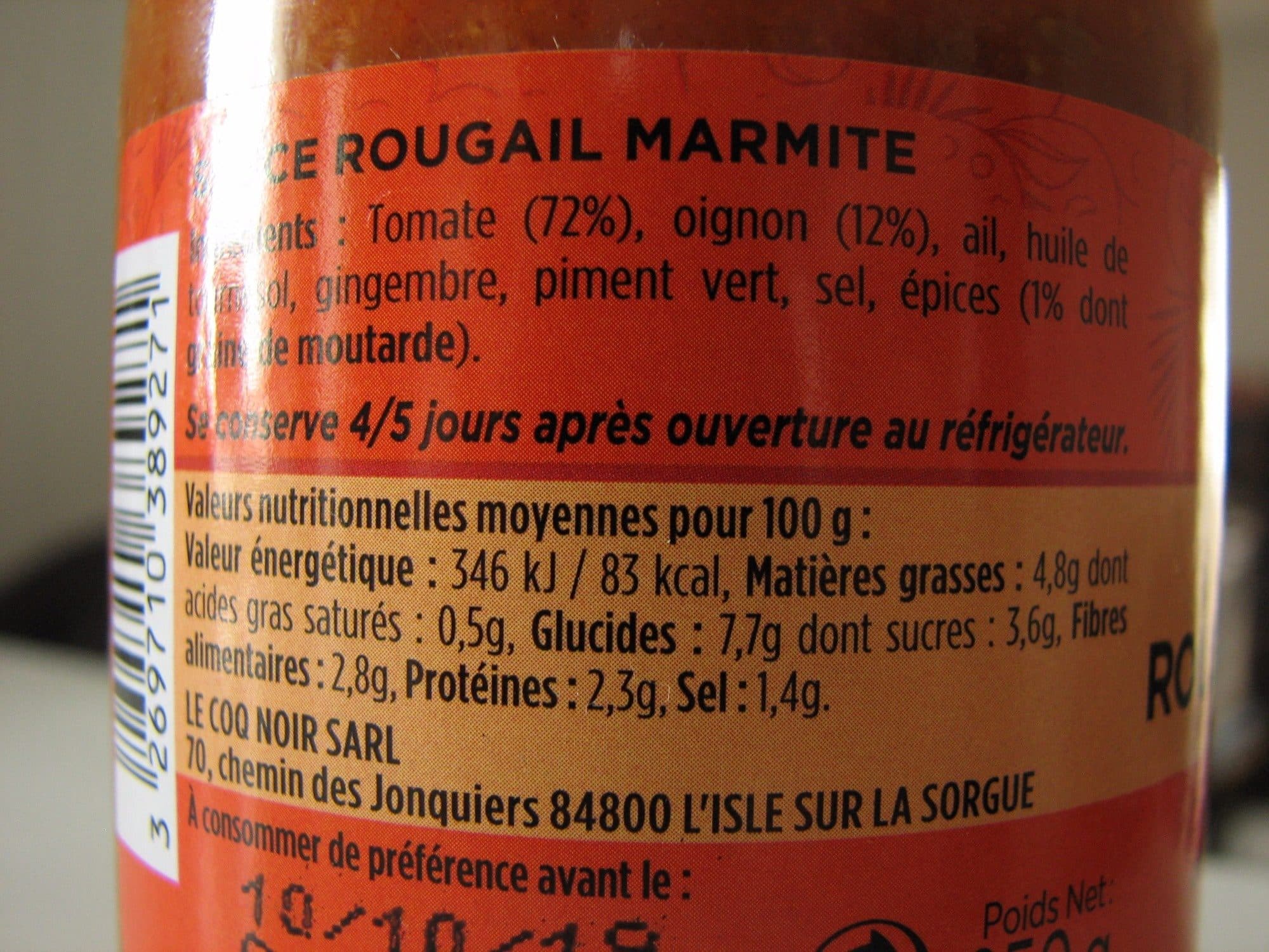 Le Coq Noir Sauce Rougail Marmite packshot