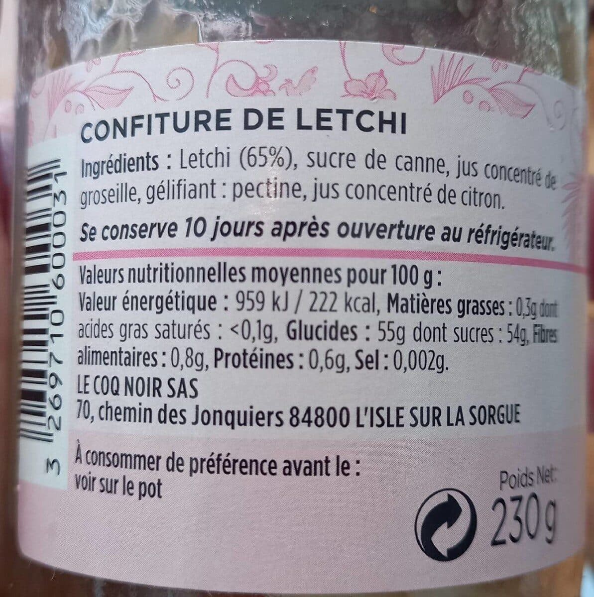 Le Coq Noir Confiture de letchi packshot
