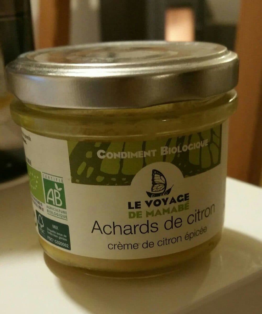 Le voyage de mamabé Achards Citron packshot