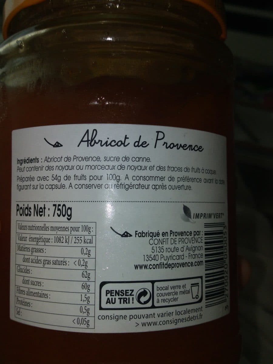 Vergers des Alpilles Confiture extra abricot de provence packshot