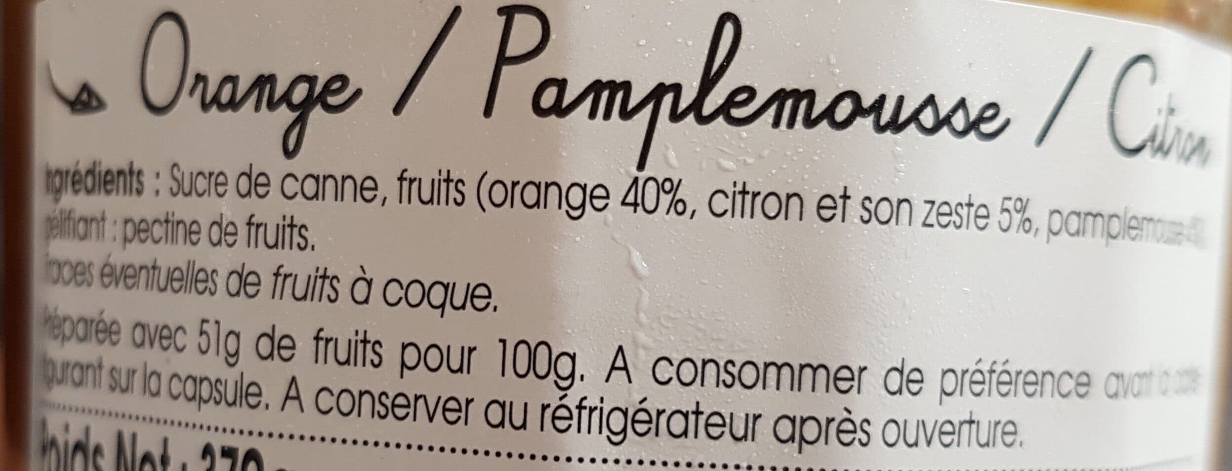 Vergers Des Alpilles Confiture extra orange citron pamplemousse packshot
