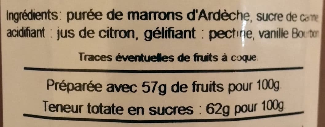 Vergers des Alpilles Crème de Marrons d'Ardèche au sucre de canne packshot