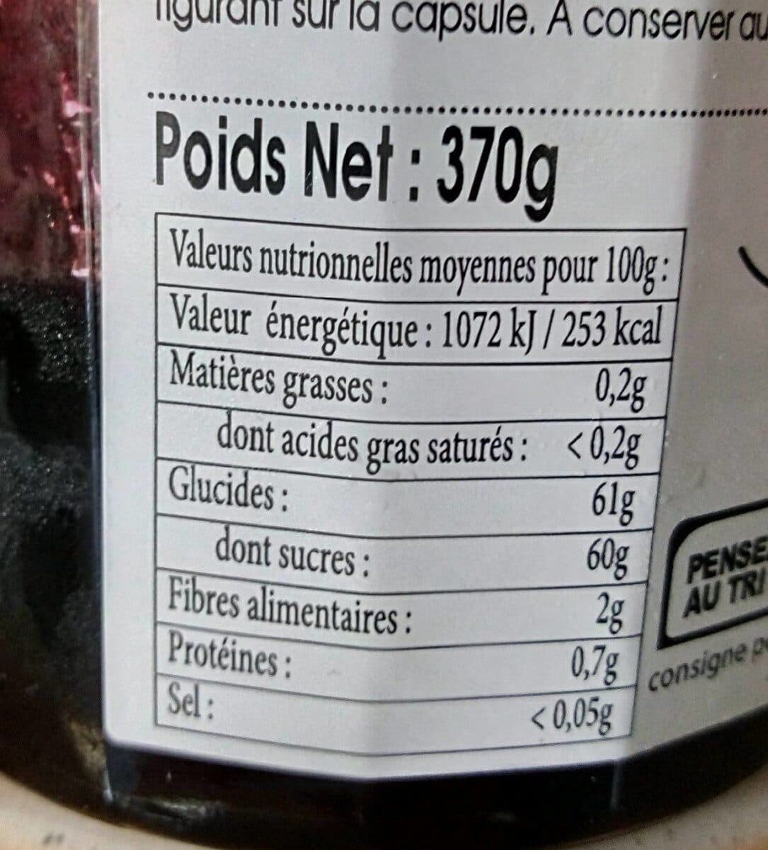 VERGERS des Alpilles Confiture extra Cassis packshot