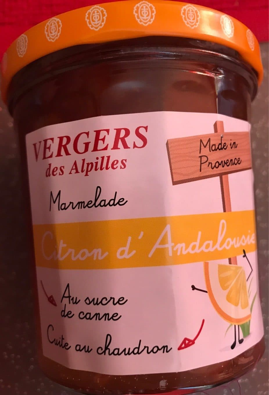 Vergers des Alpilles Marmelade de Citron d’Andalousie packshot