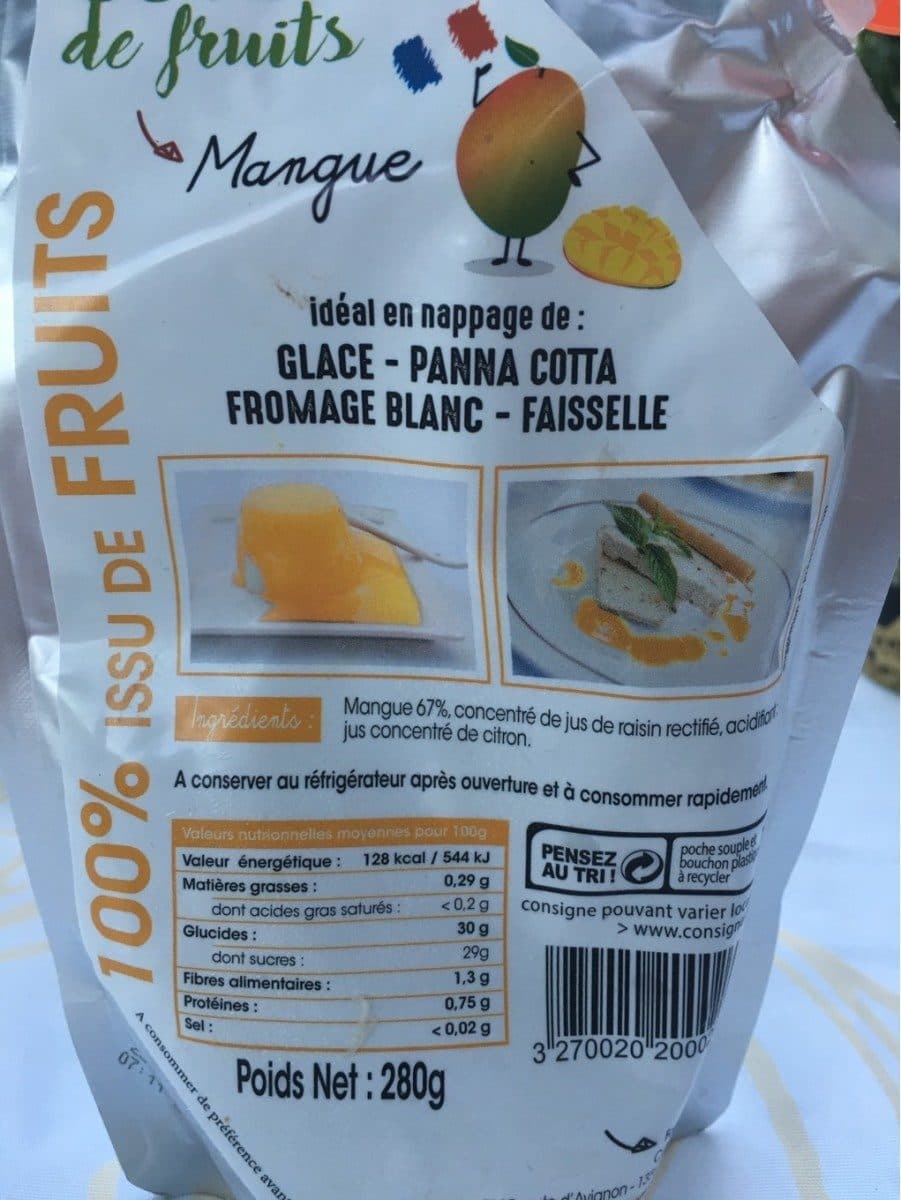 Vergers des Alpilles Coulis de fruits packshot