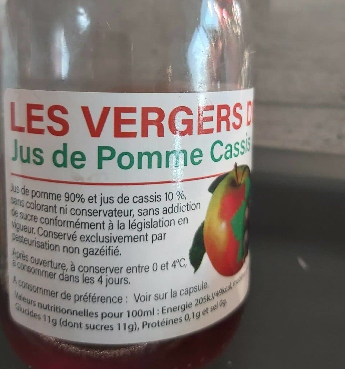 Les vergers de l'Alloeu Jus de pomme cassis packshot