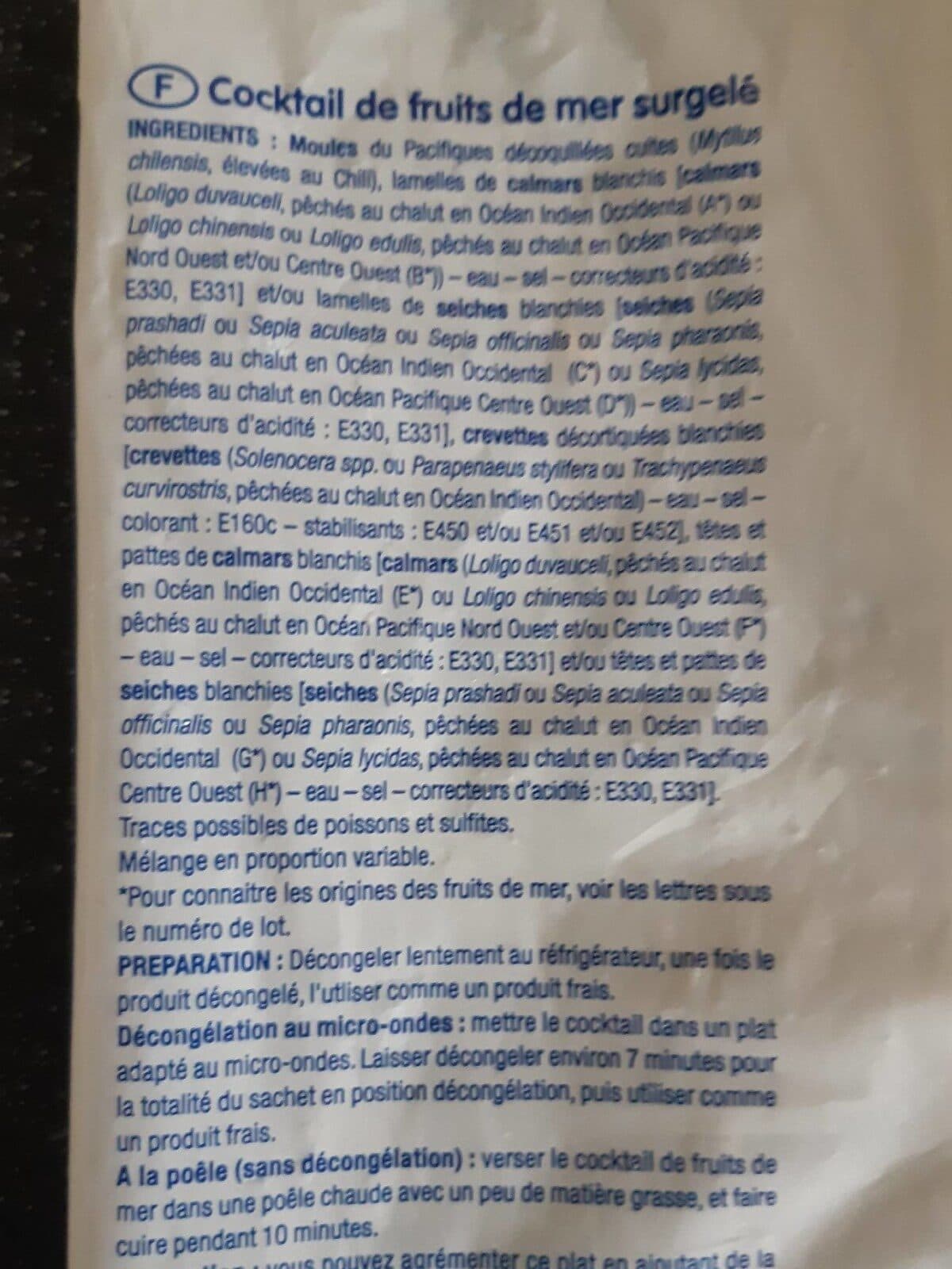 Leader Price Cocktail de Fruits de Mer packshot