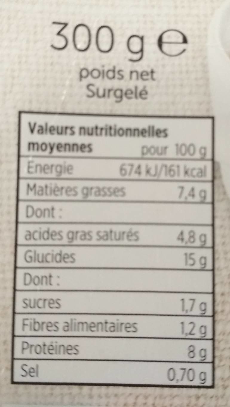 Toupargel Gratin de coquillettes au jambon packshot