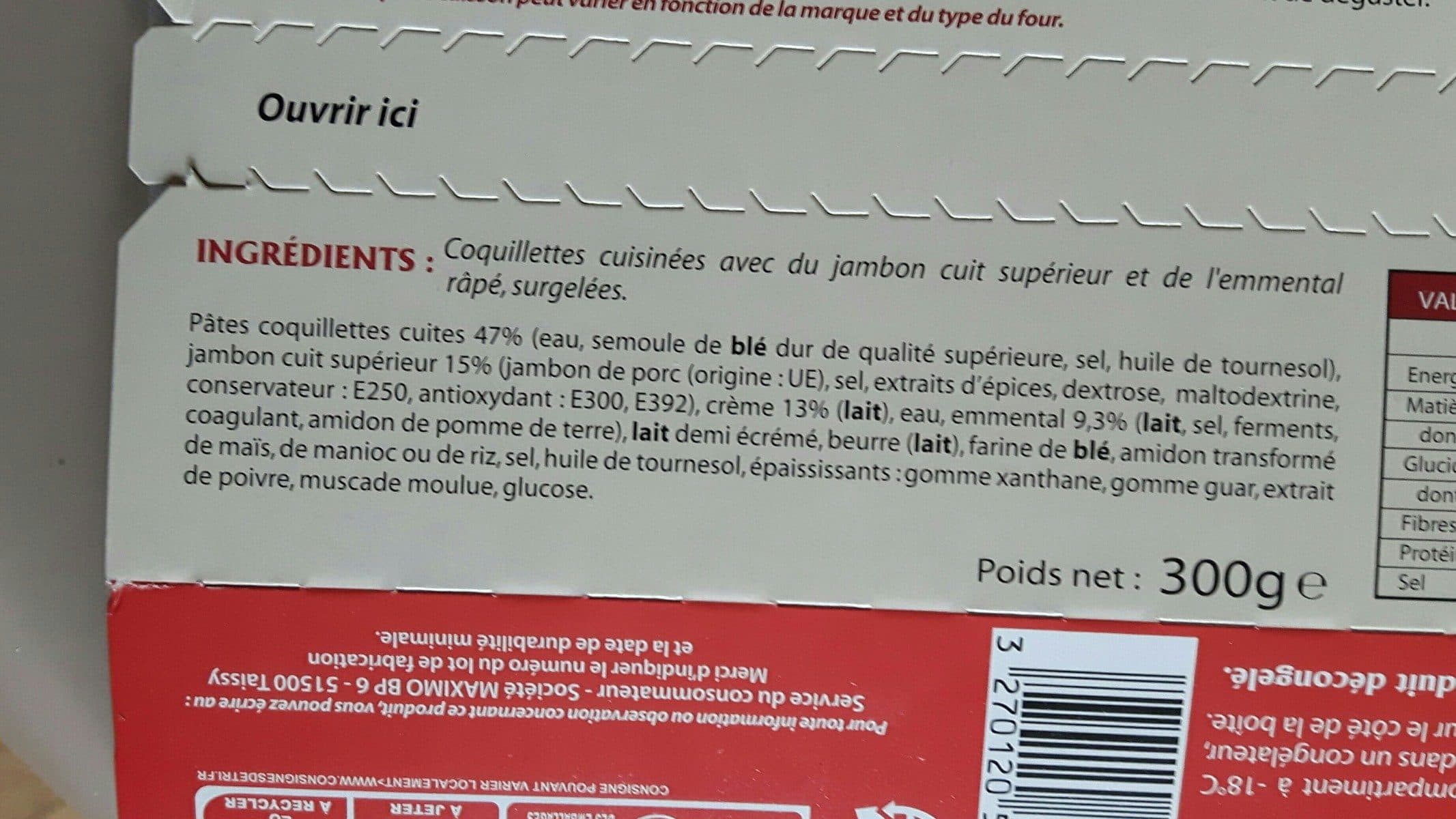 FASTCITY Coquillettes jambon fromage packshot