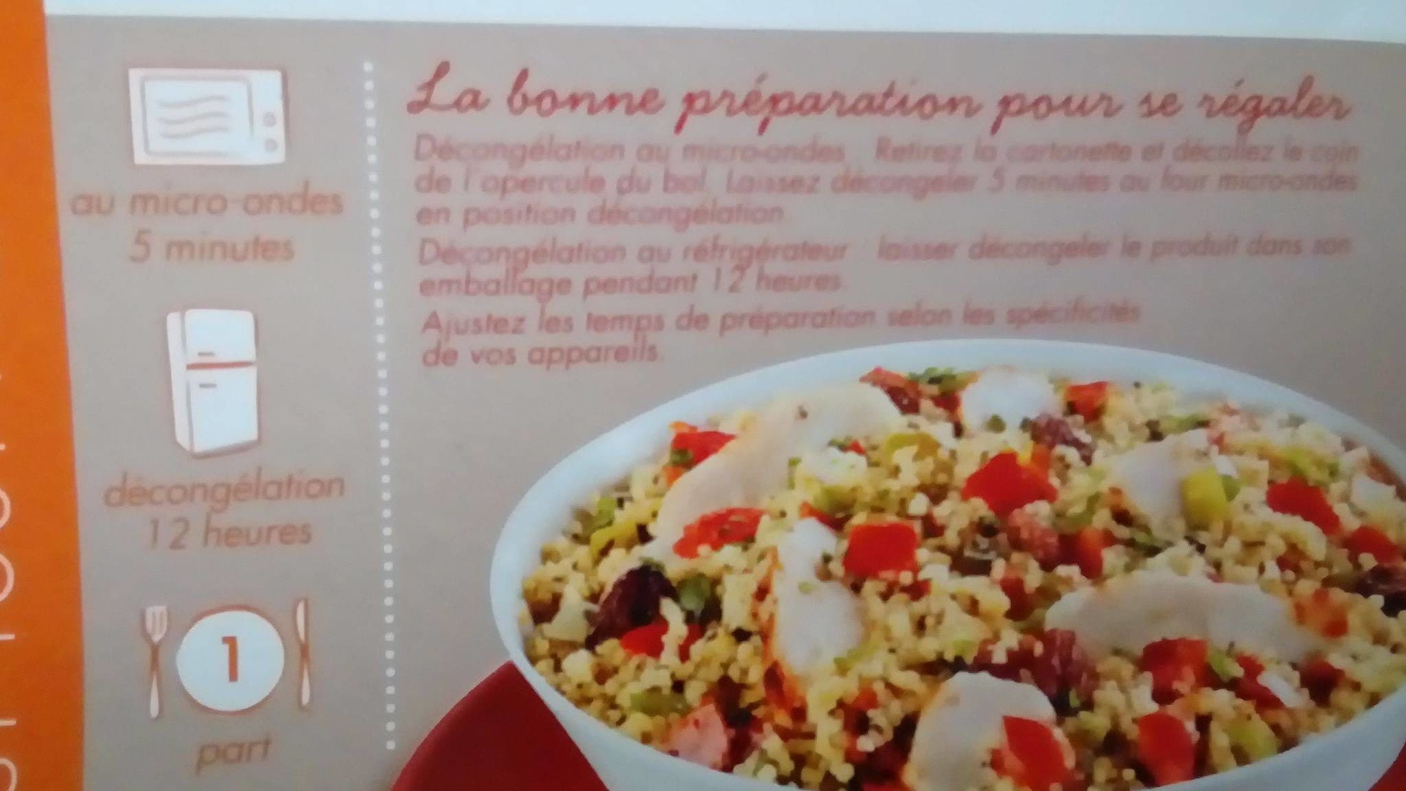 Toupargel Taboule au poulet packshot