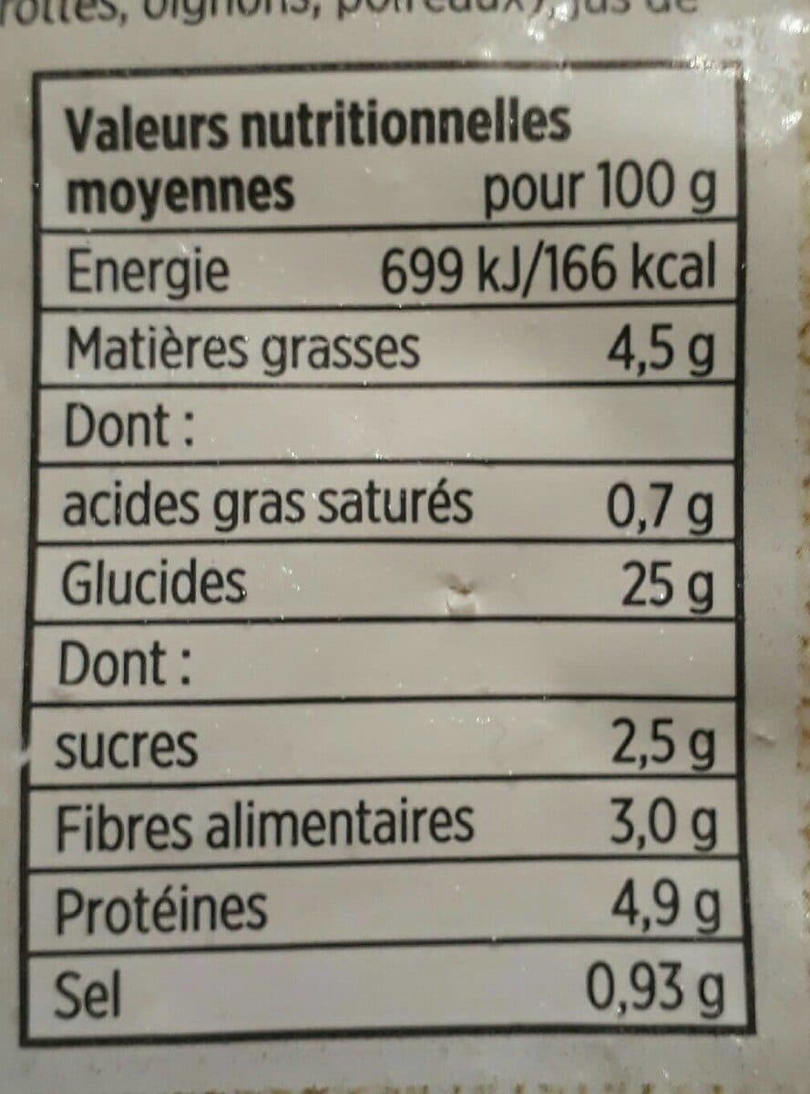 Open Food Facts Céréales cuisinées aux petits légumes packshot