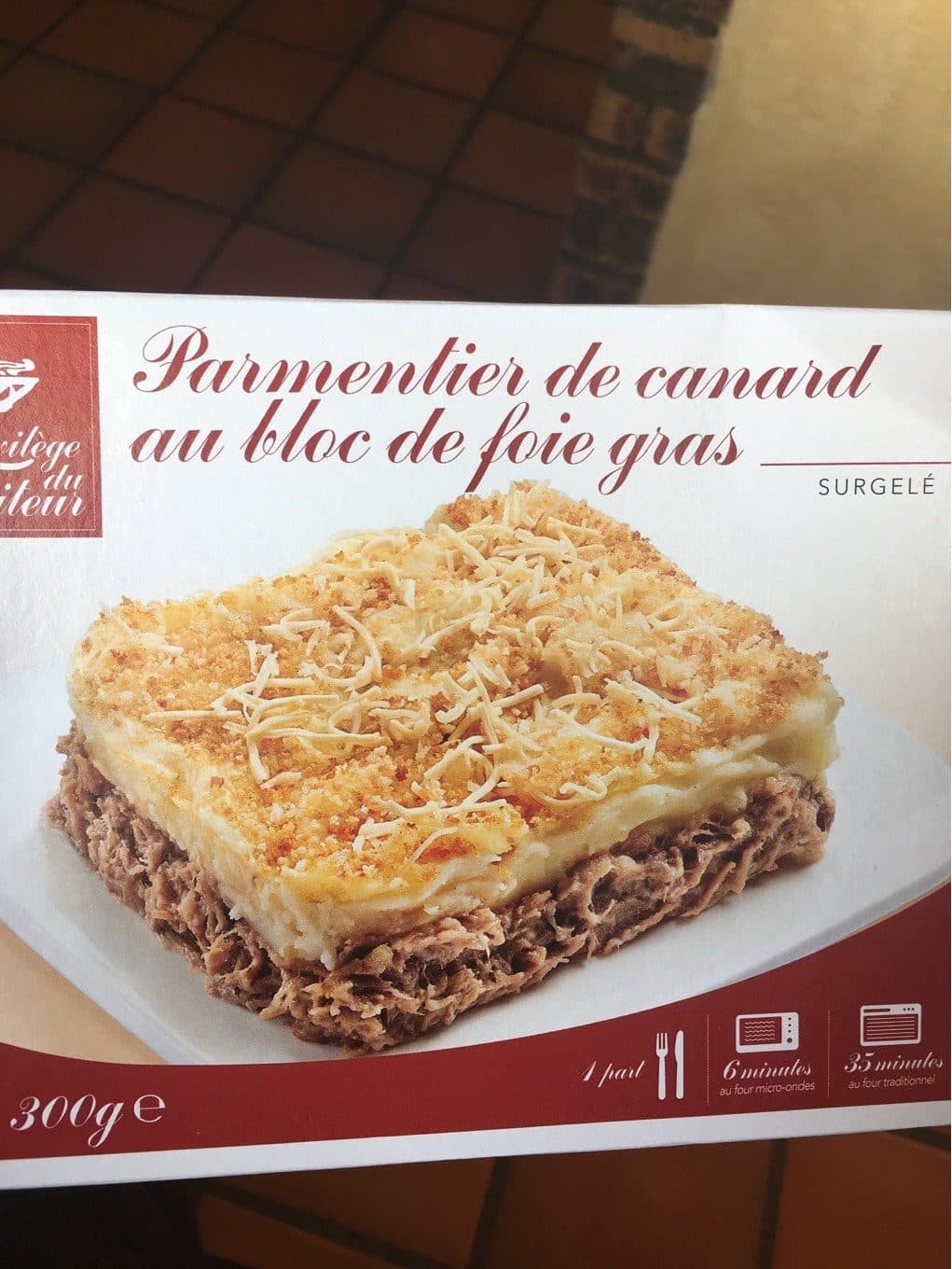 Privilège Du traiteur Parmentier de canard au bloc de foie gras packshot