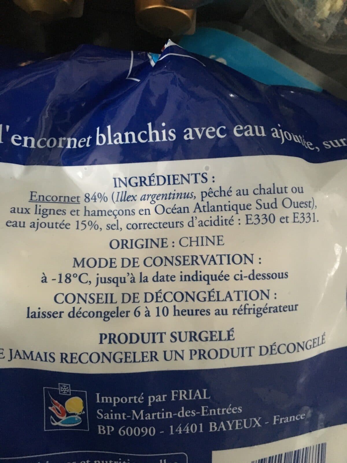 Open Food Facts Anneaux d'encorets blanchis packshot