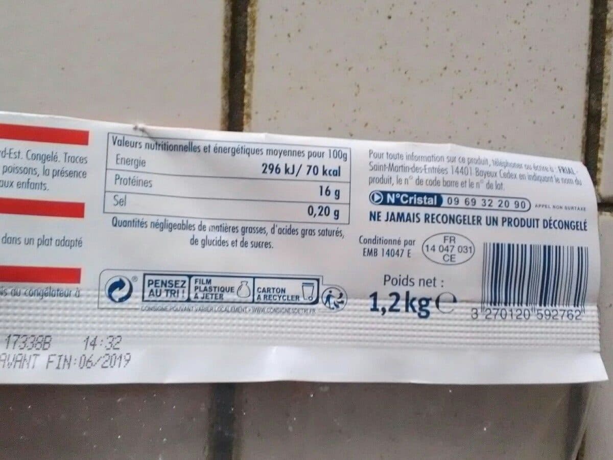 La table des pêcheurs Filet Colin Alaska packshot