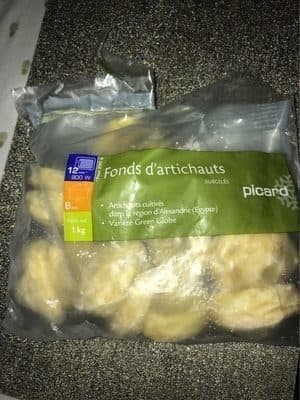 Picard Fonds D'artichauts, Importation. Le Sac De 1 Kilo packshot