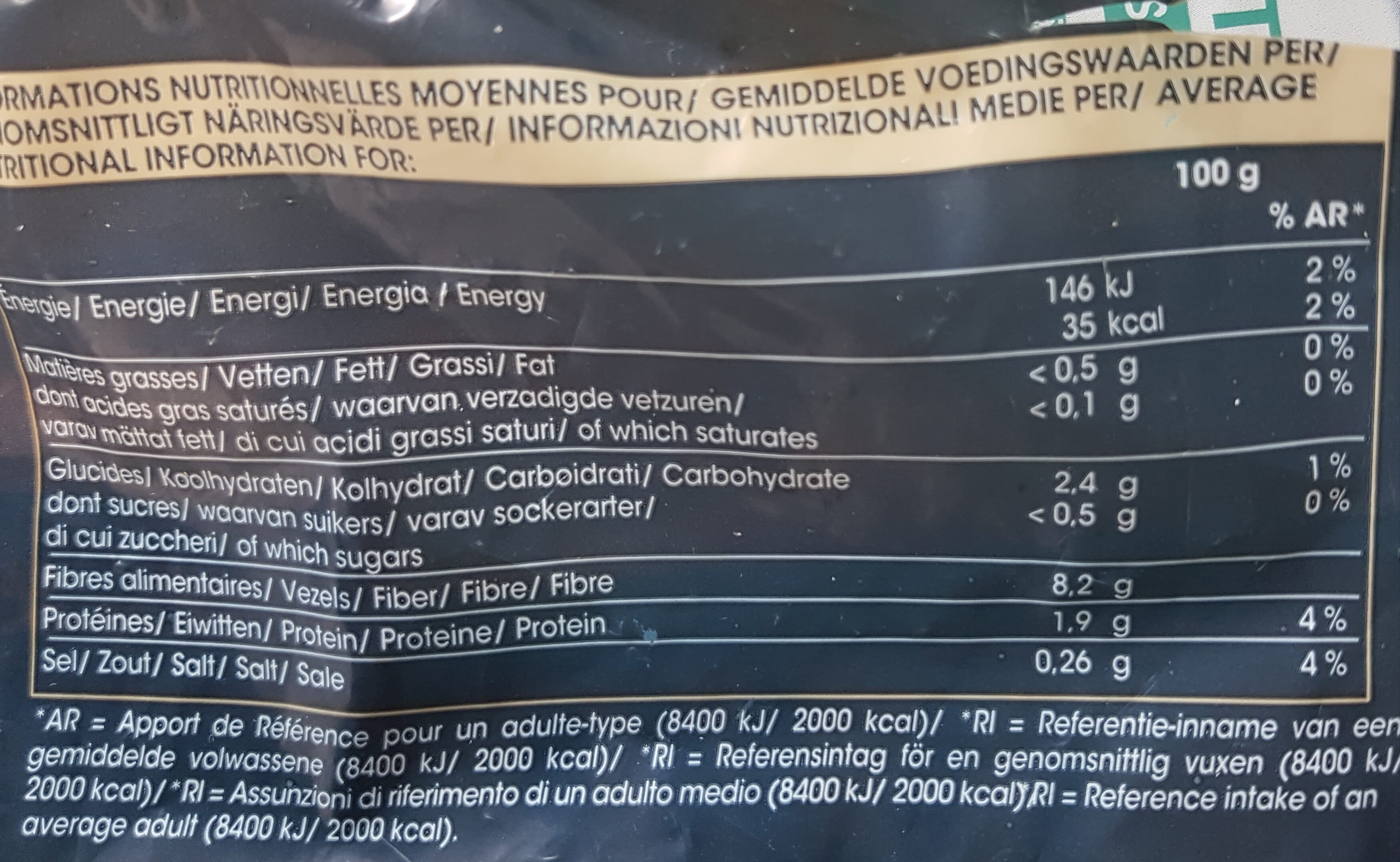 Picard Fonds D'artichauts, Importation. Le Sac De 1 Kilo packshot