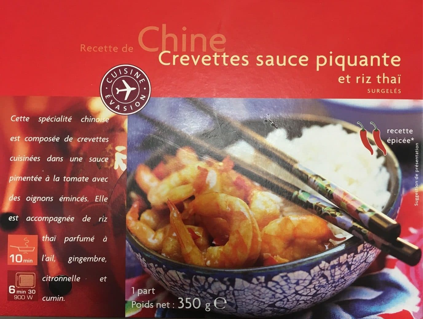 Picard Crevettes Sauce Piquante et Riz Thaï packshot