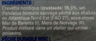 Picard Crevettes nordiques cuites décortiquées packshot
