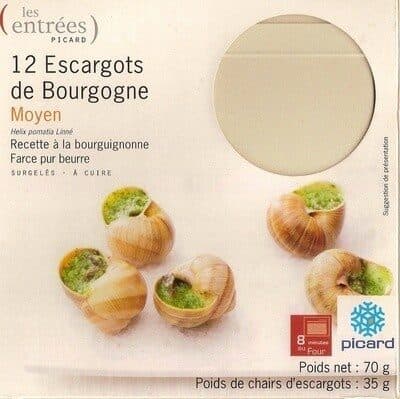 Picard 12 Escargots de Bourgogne Moyen - surgelés 70 g packshot