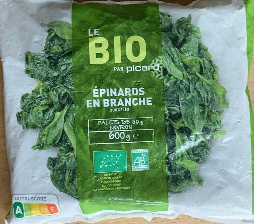 Picard Epinards en branches surgelés packshot