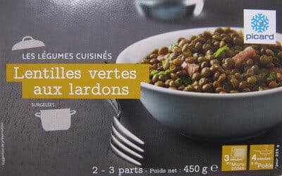 Picard Lentilles vertes aux lardons, Surgelées packshot