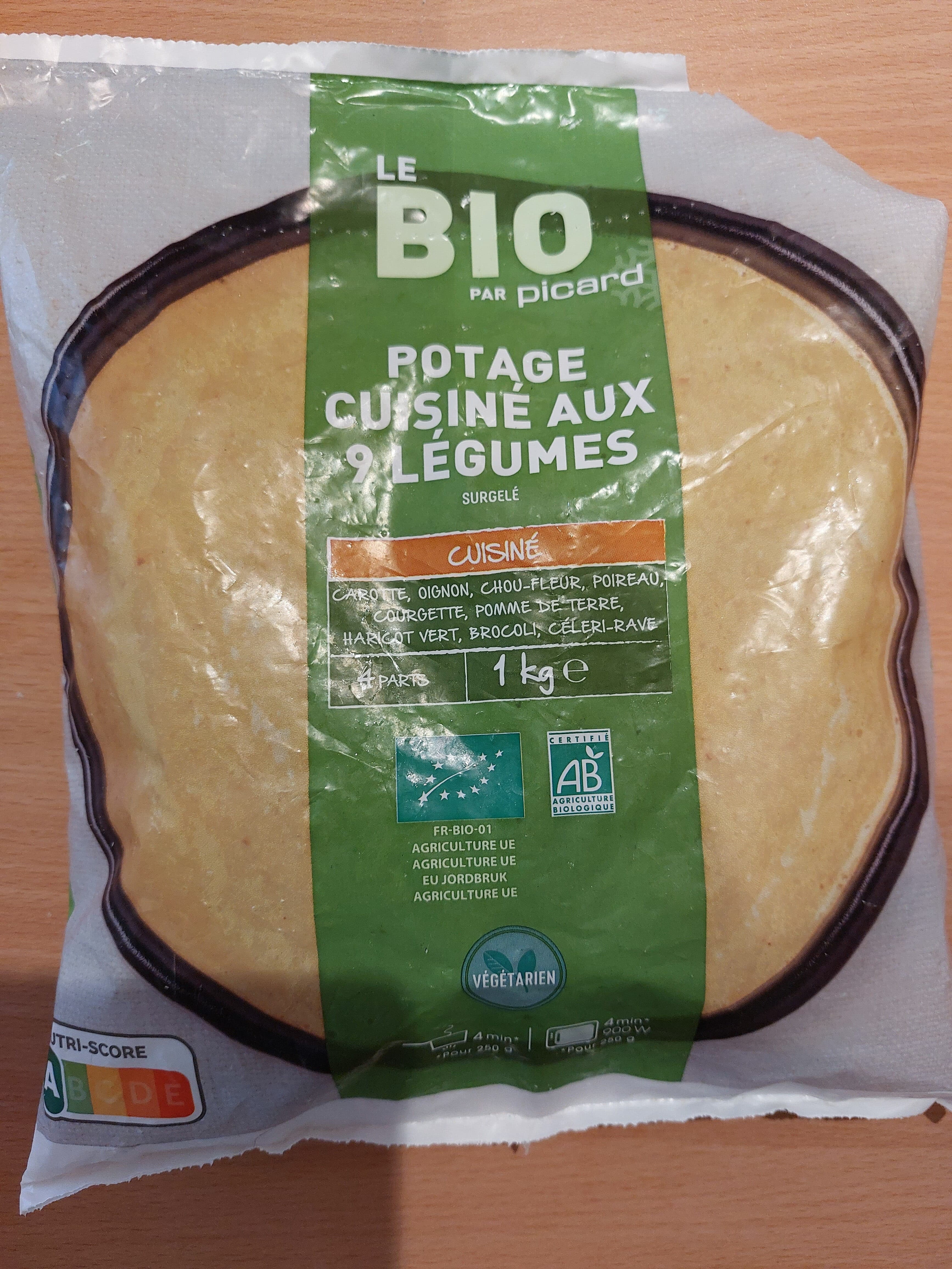 Picard Potage cuisiné aux 9 légumes bio packshot