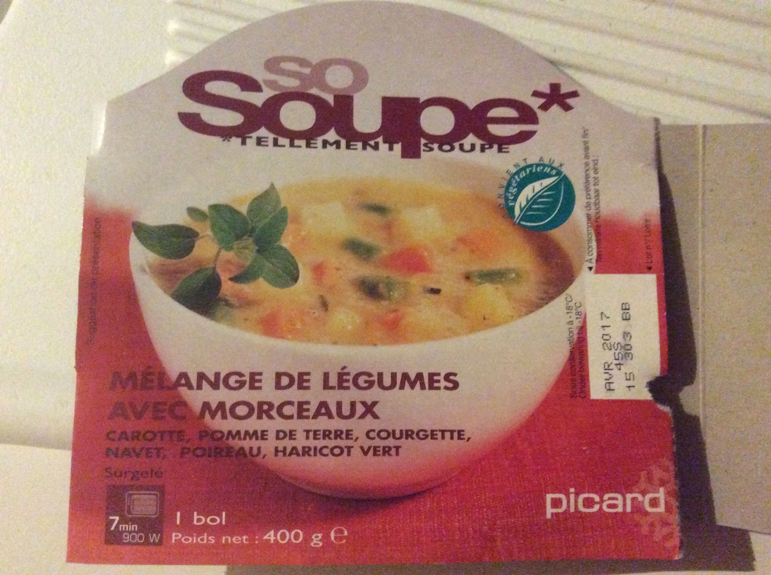 Picard So Soupe - Mélange de légumes avec morceaux packshot